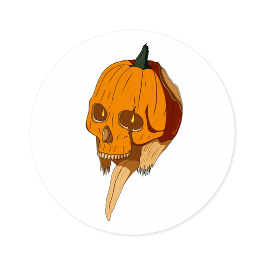 Pumpkin Skull Stickers, Indoor\Outdoor