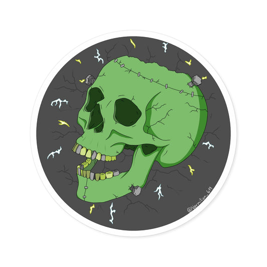 Frankenstein Skull Stickers, Indoor\Outdoor