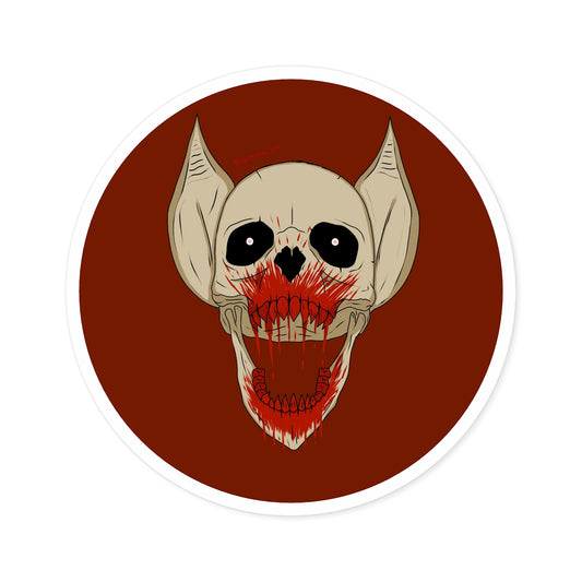 Human Bat Skull Stickers, Indoor\Outdoor